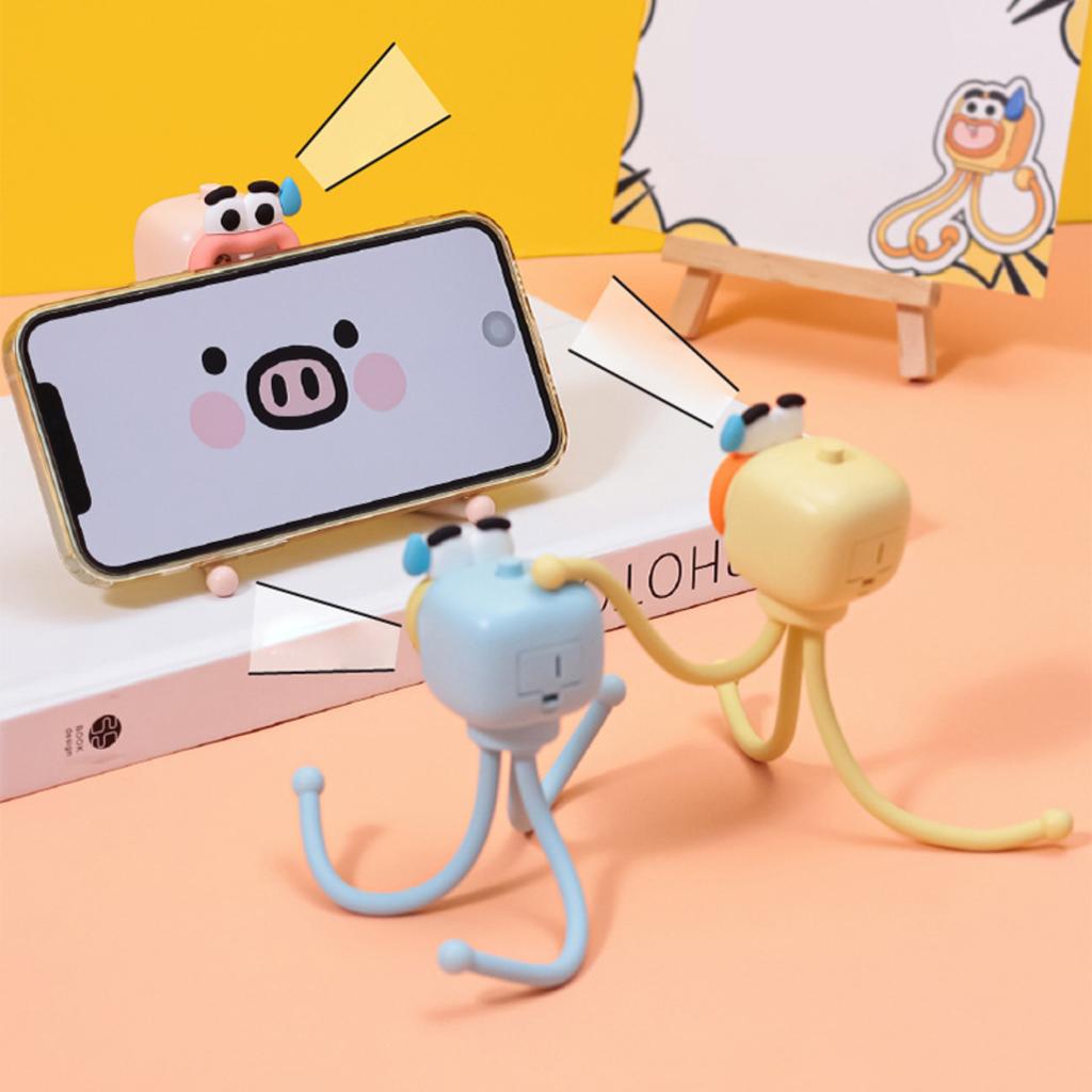 Neue Mini-Oktopus-Nachtlampe, tragbare und verstellbare Tischlampe – einfach zu montieren, lustiges Schreibtischspielzeug mit Tentakeln