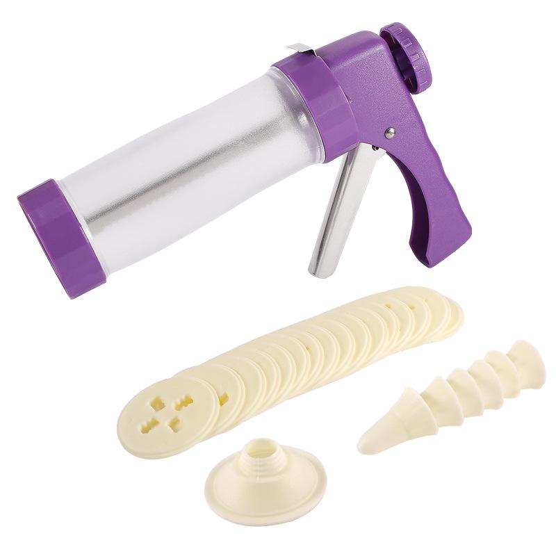 Cookie Decorating Set: Gun, Molds, Nozzles, Melting Tools, DIY Icing for Perfect Bakes