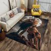 Majestic Lion Under Full Moon Carpet Yoga Living Room Room Decor Children's Crawling Mat Doormat Area Rug Games Mat