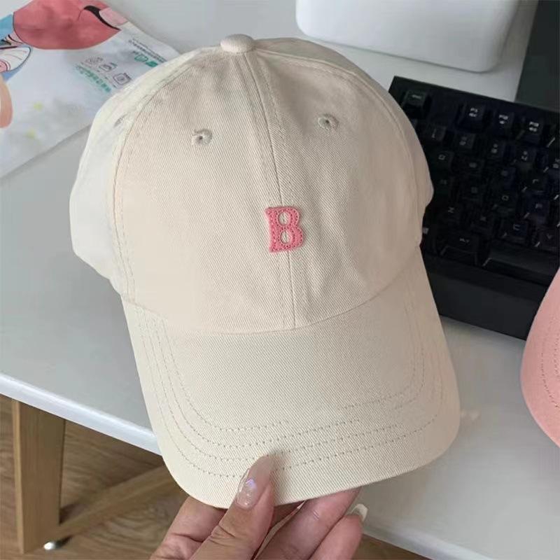 Women's Spring and Summer Tide Letter Baseball Cap Korean Version with Small Adjustable Solid Color Versatile Sun Protection Baseball Cap