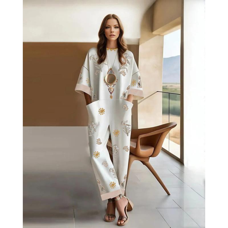 Europe, America, South East Asia 3D digital printing loose medium and long dress dress S