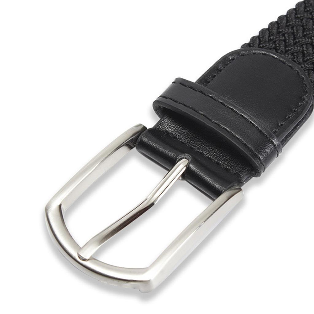 Elastic Nylon Unisex Casual Knitted Pin Buckle Jeans Belt Woven Canvas Elastic Expandable Stretch Waistband For Women Men Girdle