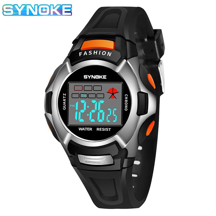 High Quality Kids Watches 3Bar Waterproof Outdoor Sport Children Watches Fashion Digital Watch Relogio Masculino SYNOKE 99329