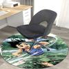1pc Anime Cartoon Design Round Carpet for Office Chair Mat, NonSlip Rug Suitable for Home Decor, Living Room, Bedroom, Game Room