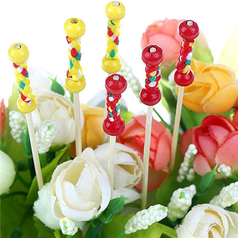 ABWR-600 Stück Bambus-Obstspieße, Holz-Zahnstocher für Party-Tapas-Snacks Sandwich-Canapés Vorspeise Obstspieße BBQ