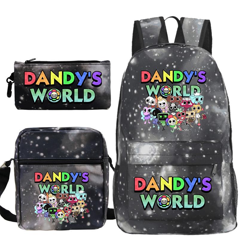 Dandy's World Print Fashion Children's Shoulder Bag Pencil Bag Youth Leisure School Bag Three-piece Set
