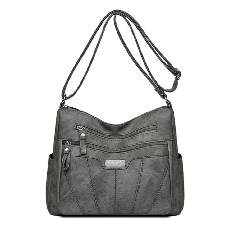 Stylish and Functional Soft Leather Shoulder Bag Crossbody Bags for Busy Moms серый 1680₽
