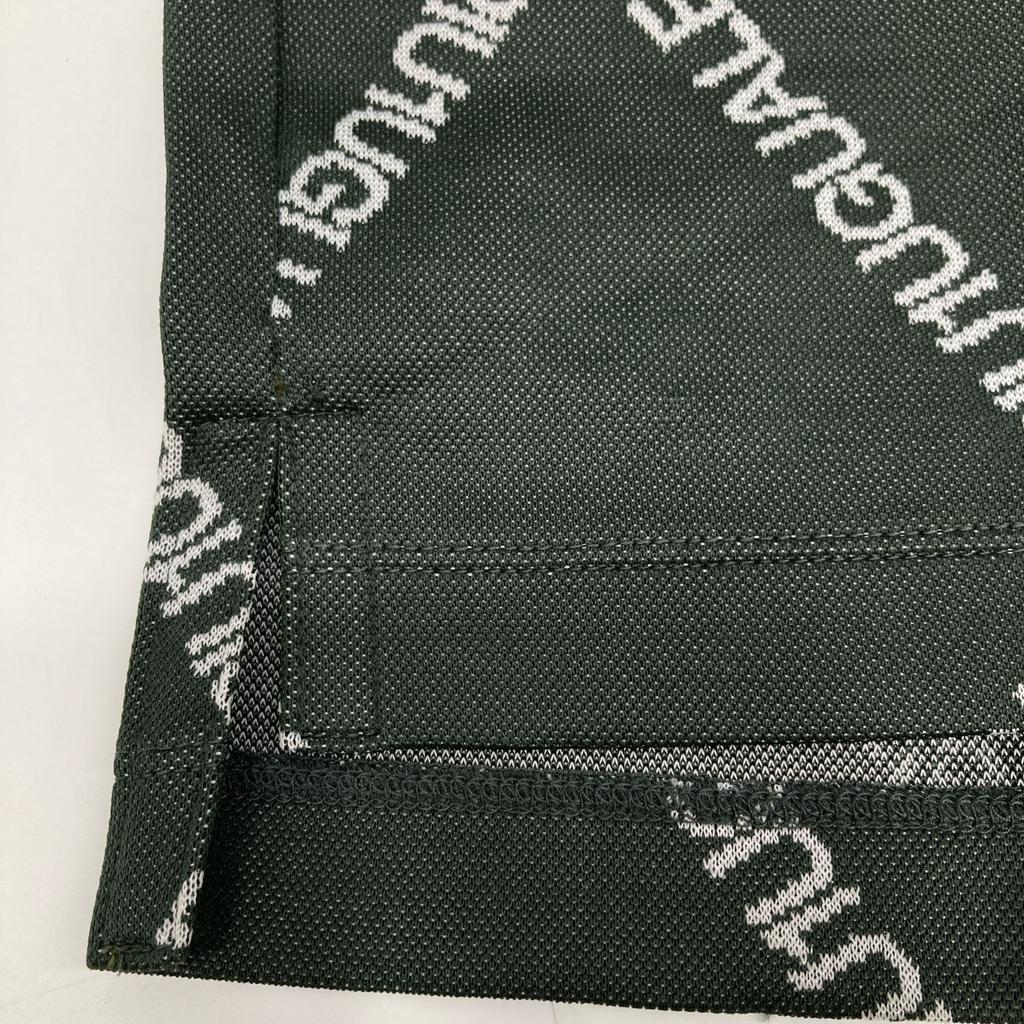 1piu1uguale3 [GOLF][×Takashiro Toga] GRK062 Khaki ARGYLE LOGO Short Sleeve Shirt tops V khakiUsed