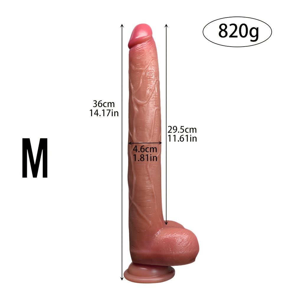 Lifelike Beige Dildo – Thick & Long Liquid Silicone, Super Soft Realistic Texture, Manual Adult Toy for Women, Men & Couples