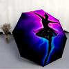 1pc Dance Art Automatic Folding Umbrella - 8-Rib Compact Travel Umbrella Durable & Portable for Outdoor Use, Perfect Gift for Birthdays006