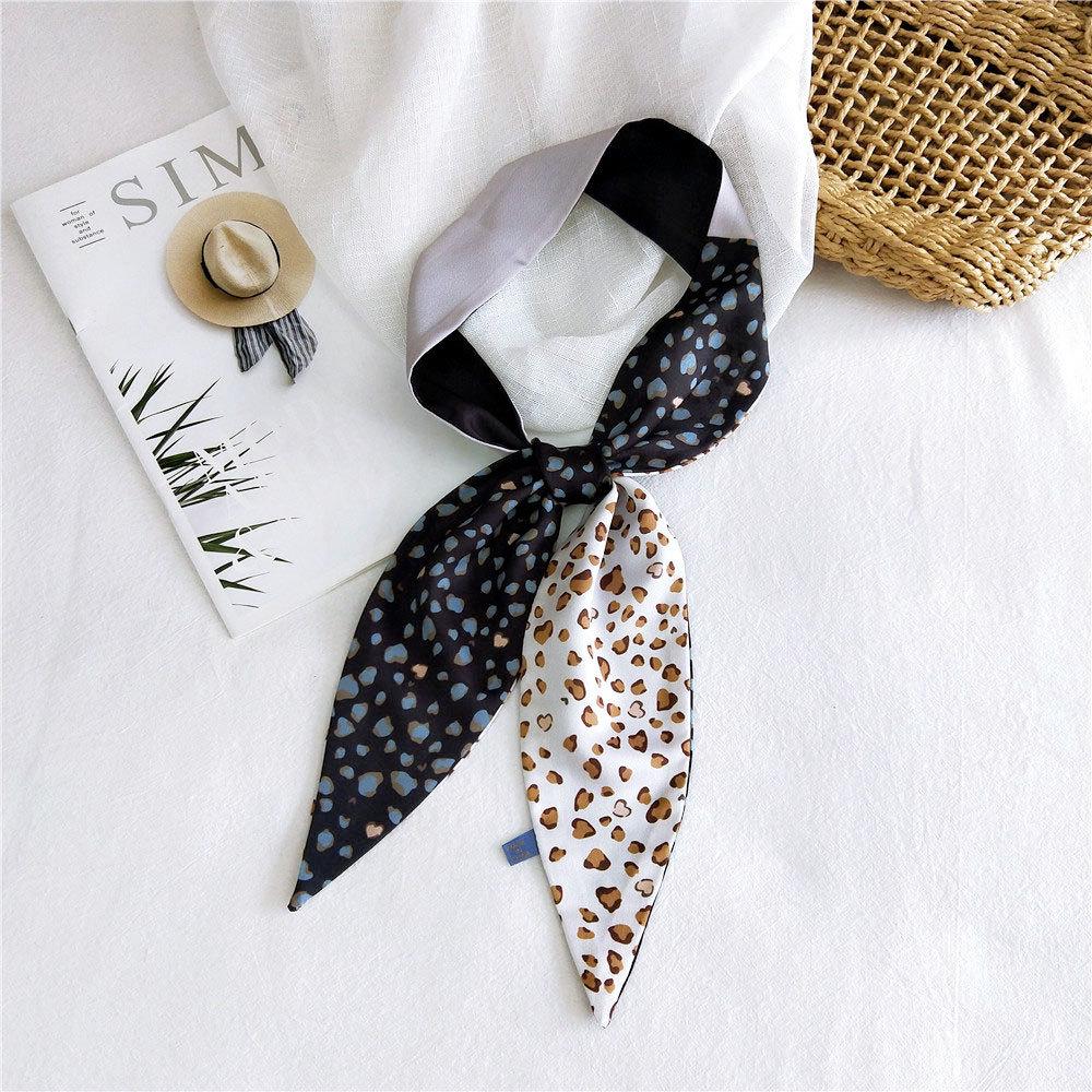 Nuova sciarpa tinta unita per le donne in primavera e autunno versatile cinturino da polso a nastro fascia decorazione alla moda protezione del collo per studenti piccola sciarpa