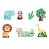 1-7pcs New Forest Animal Cake Card Inserts Christmas Santa Birthday Cake Banners Cake Decorating Inserts Cupcake Inserts