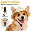 For Puppies and Small Breeds Adjustable Dog Hat Cute Print Cap, Pet Sun Protection Hat for Walking Outdoor Activities.