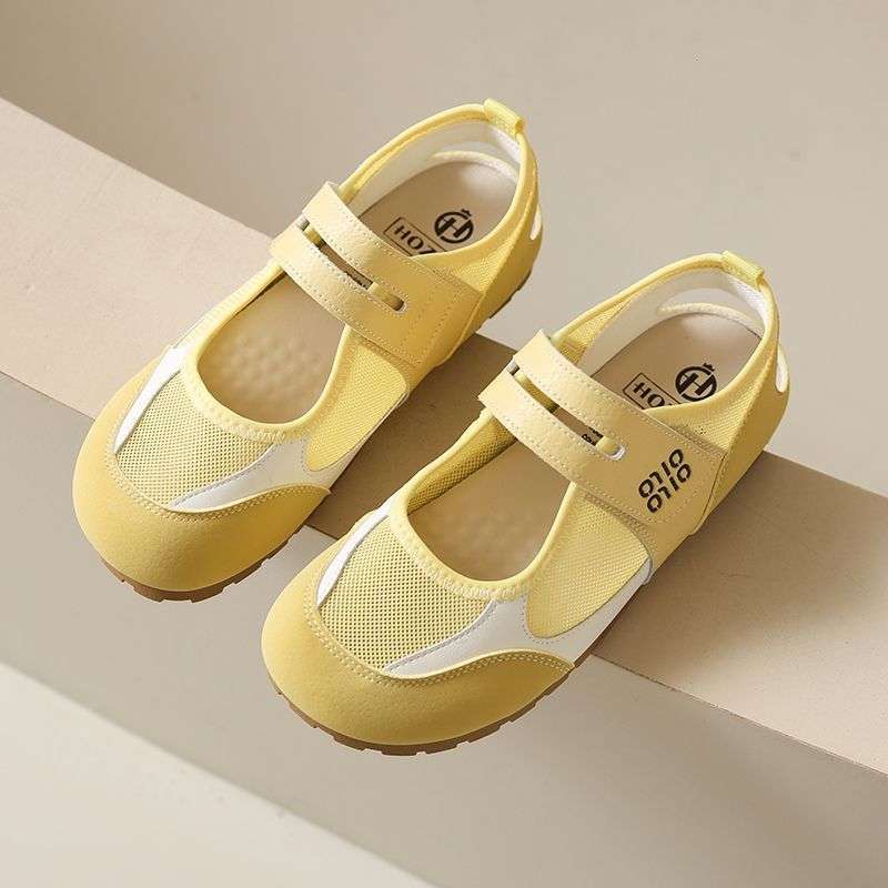 2025 Summer New Korean Version of Color Matching German Training Shoes Women's Soft Sole Breathable Sports Light Casual Mary Jane Single Shoes