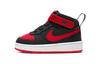 Court Borough Mid 2 Slip Resistant Cushioning Abrasion Resistant Mid Top Skateboard Shoes Black Red CD7784-003