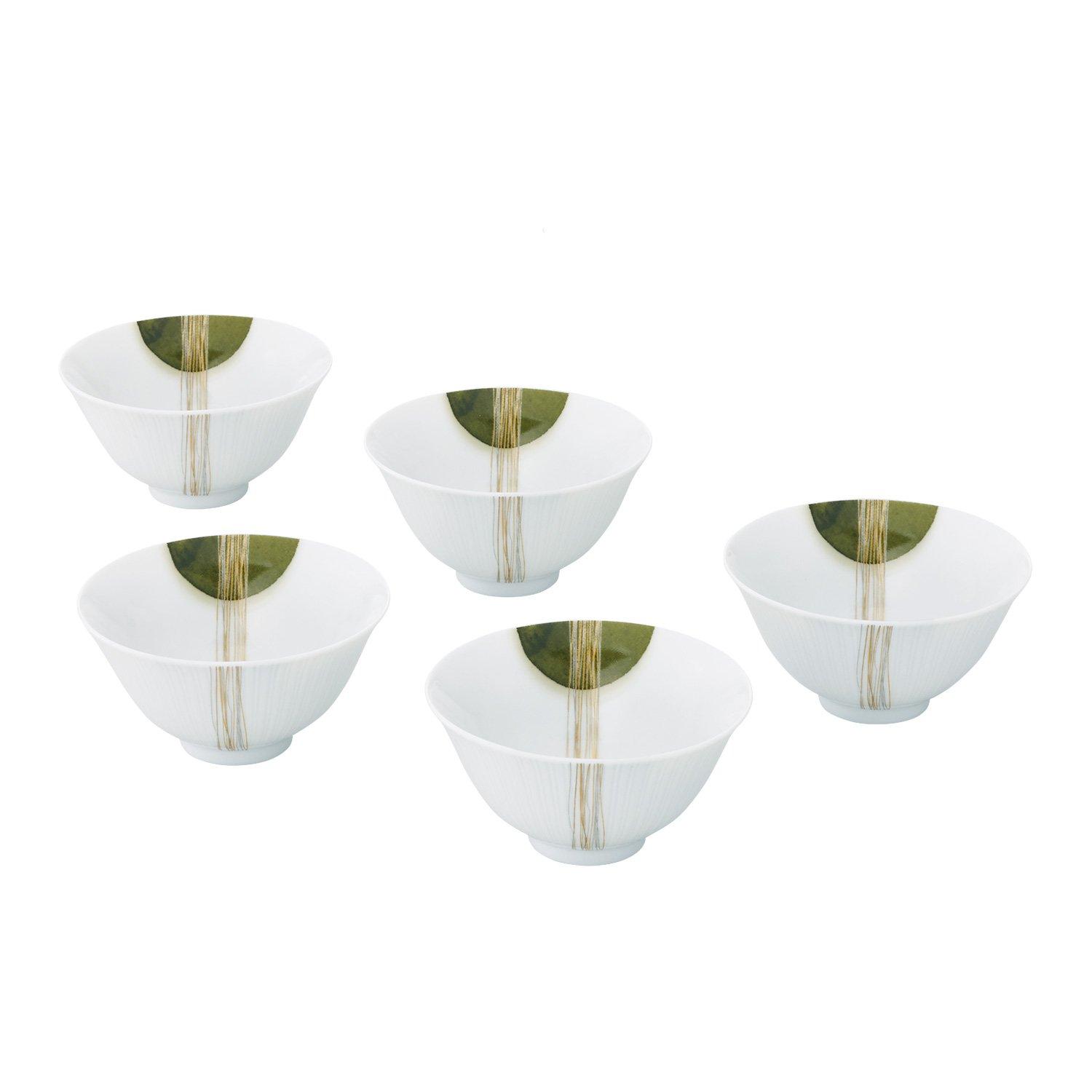 

Noritake Teacup Set, 155cc, Evergreen Grass Design, 5-Piece Set, Fine Porcelain, F10365/1658