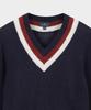 BROOKS BROTHERS Tennis V-Neck Sweater (Navy) (Bbwnmf4522Qef)