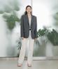 Pinblack Semi-Over Two-Button Blazer Grey