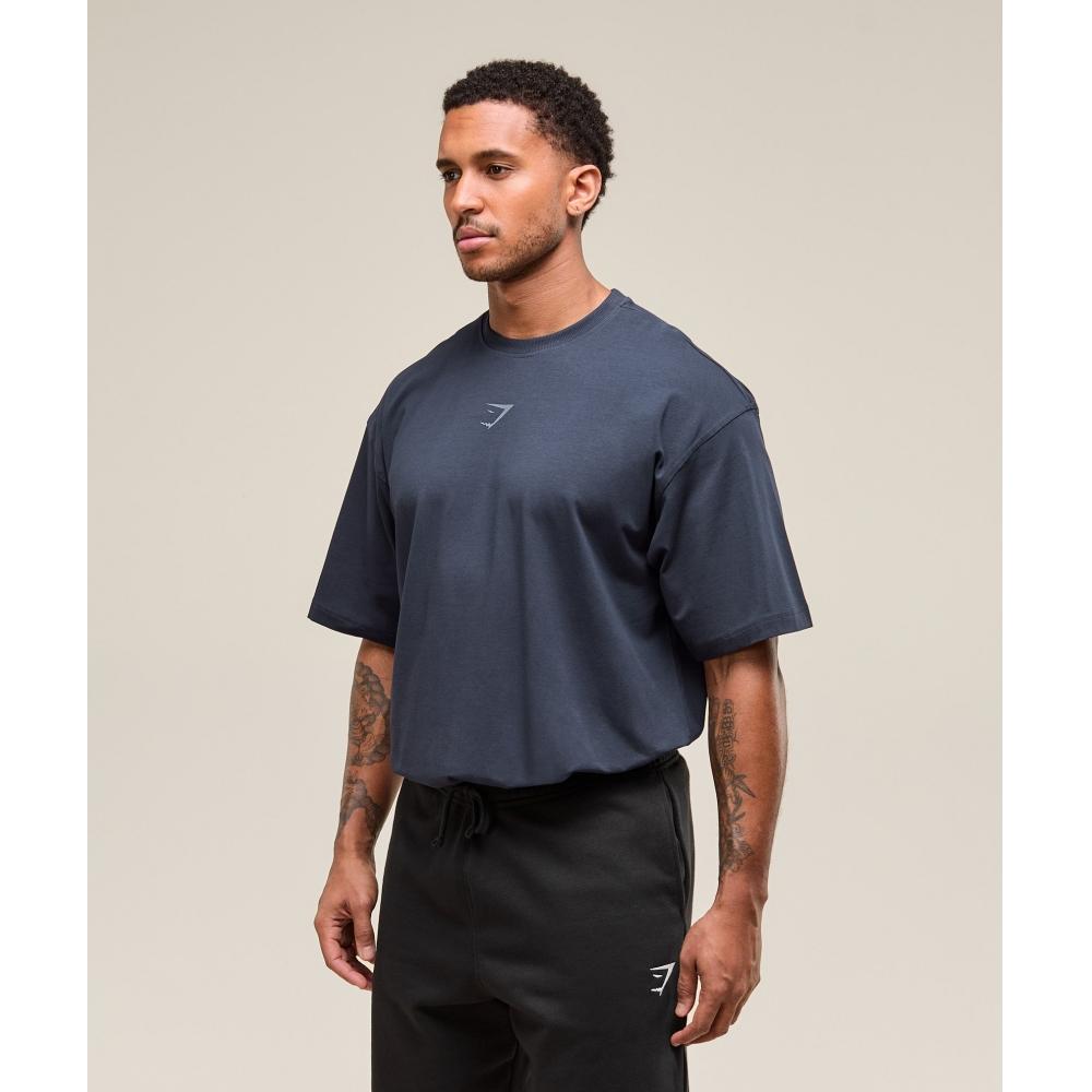 Gymshark Power T shirT Heavy Blue A2c9e ucTn