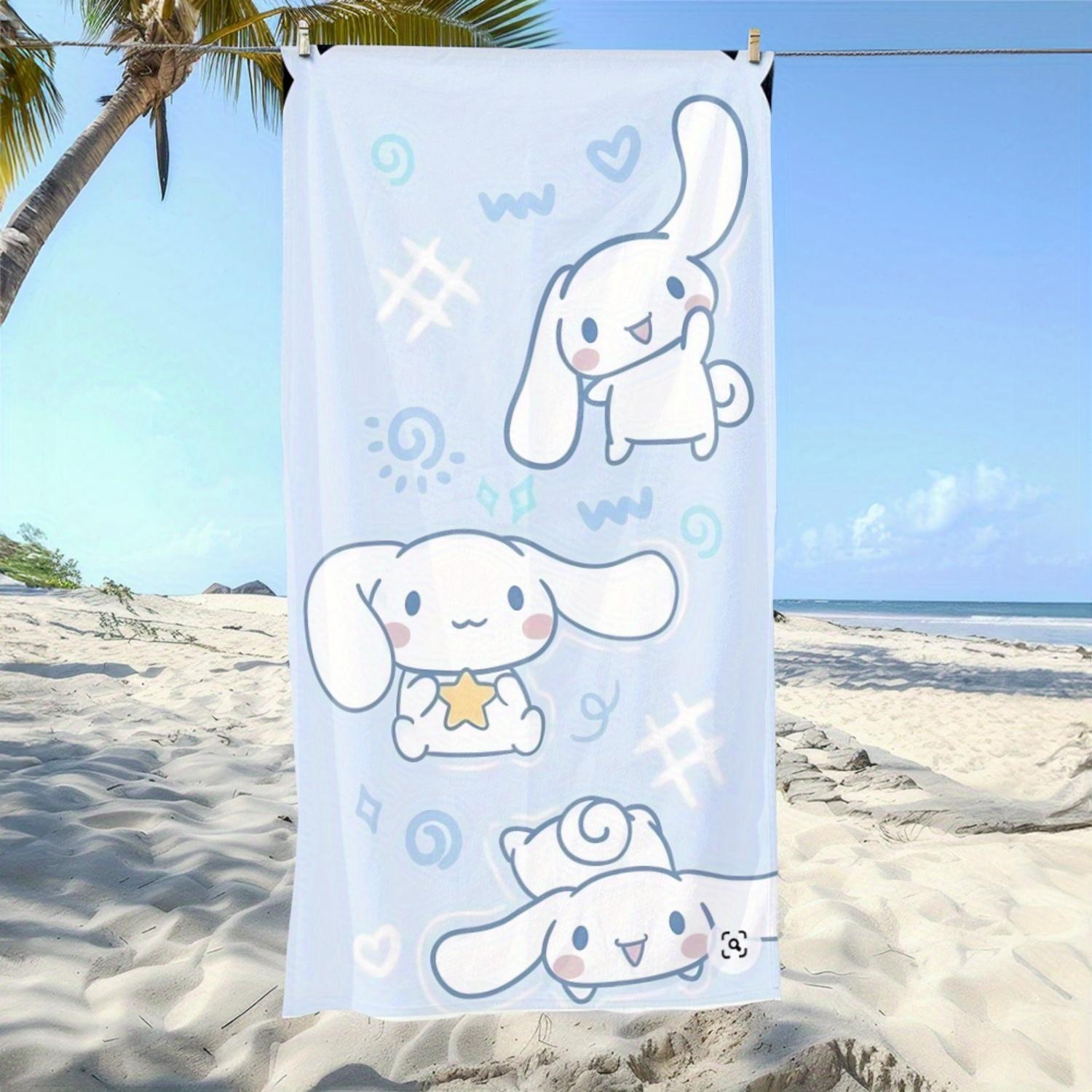 

1pc of Sanrio Cinnamoroll Soft Towel: Perfect for Swimming, Camping, And Bathing! Absorbent, And Dries Quickly W30*H60(CM)