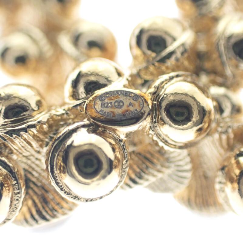 Chanel ABB011 Brooch Gold Metal Women