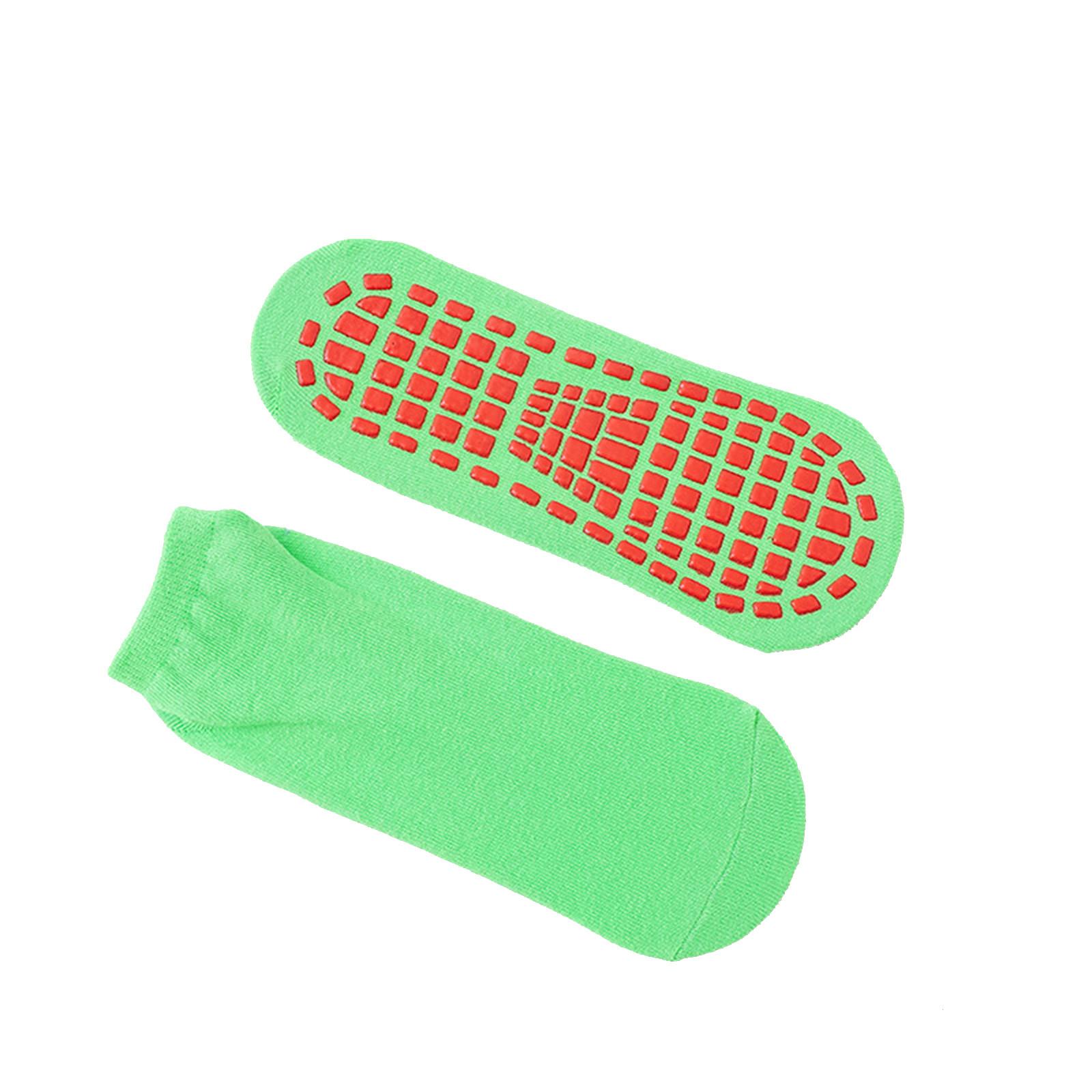 

Детские нескользящие напольные носки, носки для йоги, батута, носки для раннего образования для ног One Size зелёный