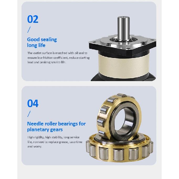 Lichuan PLF42 16:1 20:1 25:1 28:1 35:1 40:1 Planetary Gearbox Motor Reducer for Frame40 100W Servo Motor Shaft 8mm