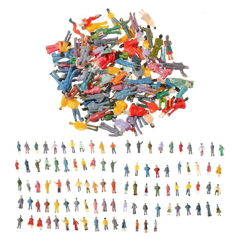 10/100pcs Mixed Color Model Building People Figures 1:30 1:100 1:200 Scale Simulation Doll