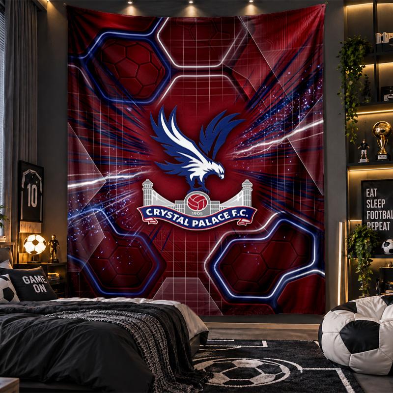 Tapiserie de agățat pe perete Print Fotbal Palatul de Cristal Pânză pentru Sufragerie Dormitor Decor Acasă