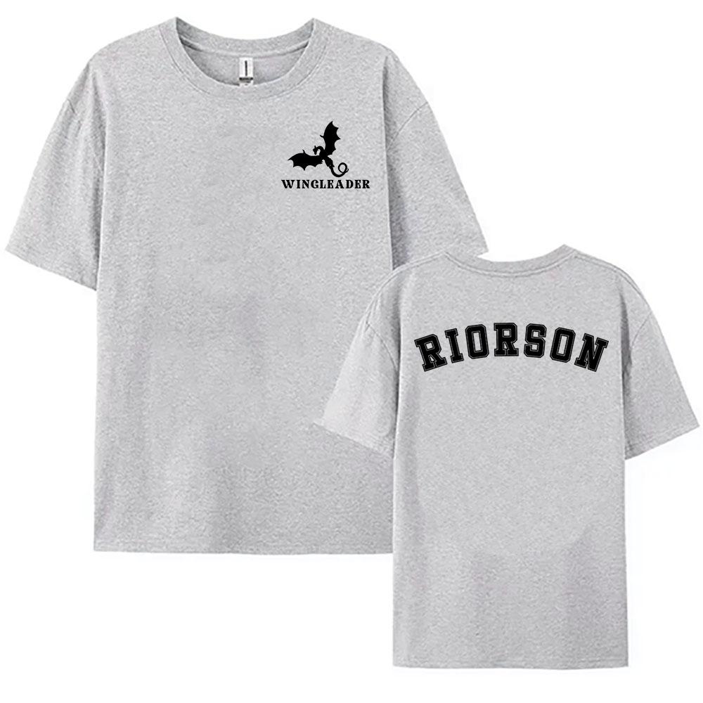 

Футболки Wingleader Riorson Onyx Storm с коротким рукавом, хлопковая женская футболка, эстетическая одежда, футболка с принтом дракона XXL серый