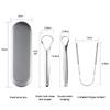 1/2 Pcs Reusable Stainless Steel Useful Tongue Scraper Cleaning Coated Tongue Cleaner Fresh Breath Oral Hygiene Care Tools SGQ01