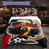 Germany Football Pattern 3 Pieces Bedding Set Soft Microfiber Duvet Cover with Pillow Cases for Bedroom