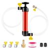 Kit de Bomba Manual Sifão Anticongelante para RV Bomba de Transferência de Líquidos Com Duas Mangueiras de PVC Transparentes de 1 Metro Para Gasolina, Óleo e Fluidos