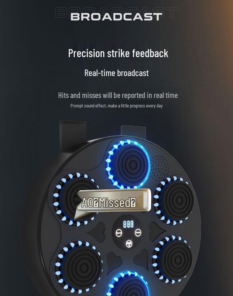 Home Fitness Smart Boxing Wall with Bluetooth Music Trainer