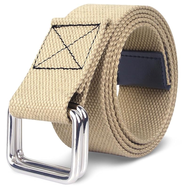 

[BENADON] belt men s double ring belt No hole unisex large size canvas lightweight cloth simple firmly Fashionable Accessories casual work for jeans