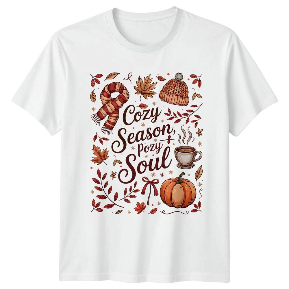 Cozy Season Cozy Soul Autumn Fall Unisexs TShirt Unisexs Tee Graphic Top S