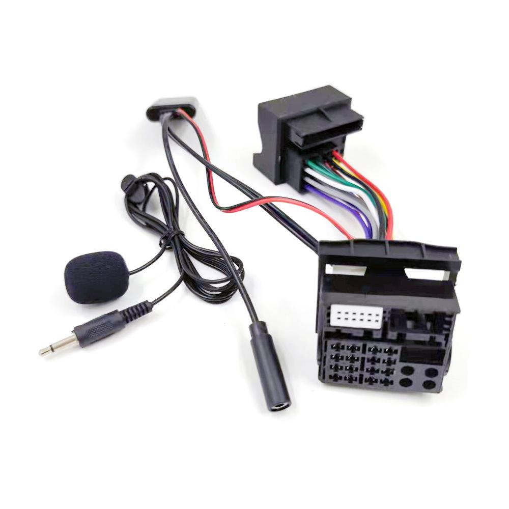 Compatible with Benz Car Audio: CD & Bluetooth Music Lossless Plug-and-Play with MIC Wiring Harness, AUX-in 20 30/50A