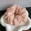 Solid Color Pleated Fabric Hair Ring Women Simple Cream Style High Elastic Scrunchie High-end Hair Accessories