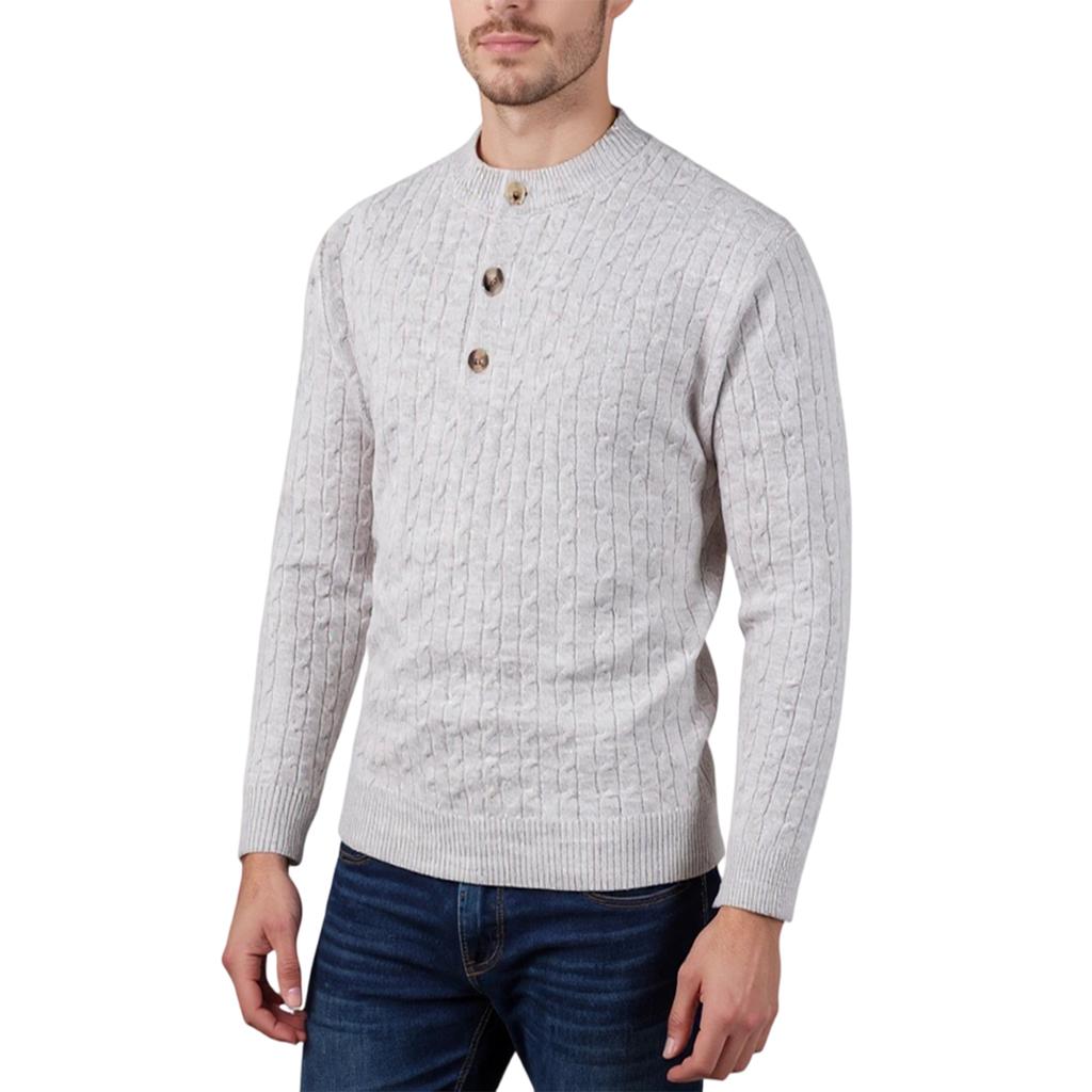 Men's  Fashion  Knitting  Pullover  Long Sleeves  Loose  Flip Collar  Sweater
