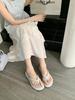 Soft-soled flip-flops women's summer outer wear 2025 flat bottom with skirt thick-soled beach foot splint cool slippers tide