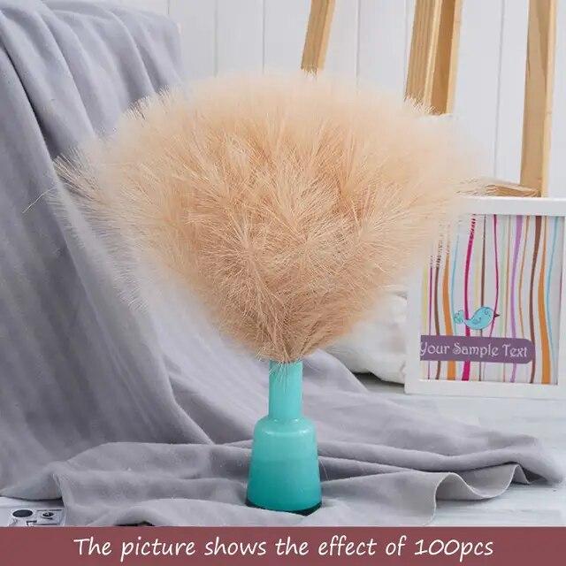 

42 см Пухнасті Пампаси Трава Бохо Декор Штучна Квітка Підроблена Рослина Очерет Імітація Весілля Прикраса Дому Барвисті Пампаси 1PCS
