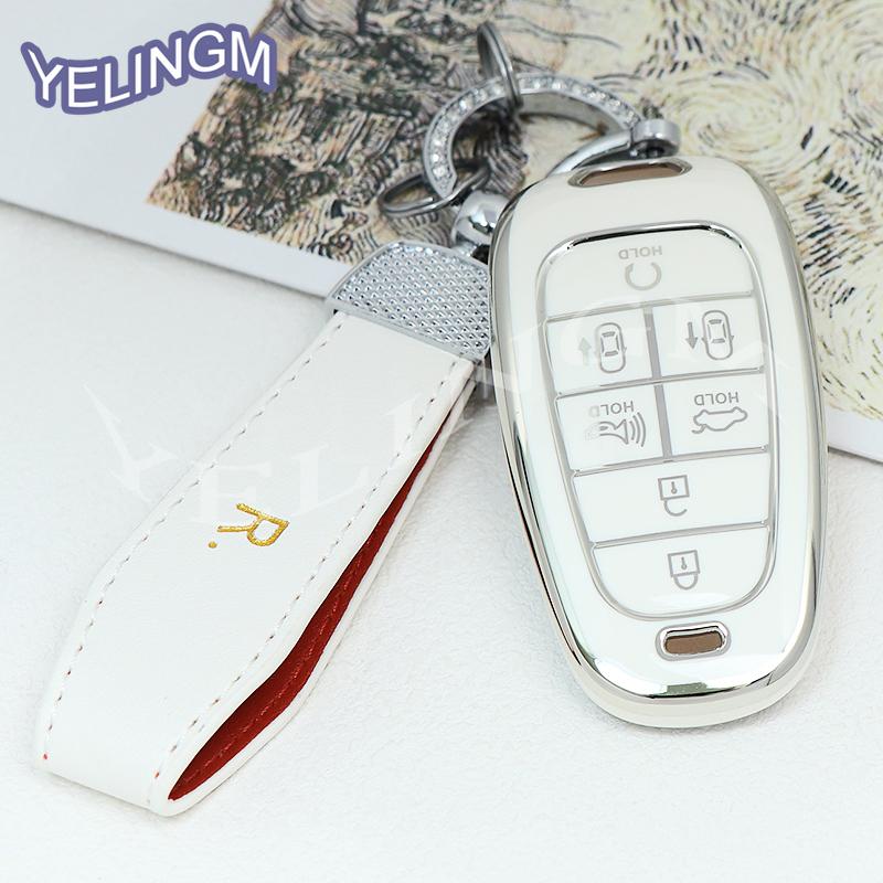4 5 6 7 8 Button Car Key Cover Auto Shell Fob Case Keychain For Hyundai Santa Fe Tucson Nexo Nx4 Atos Solaris Prime