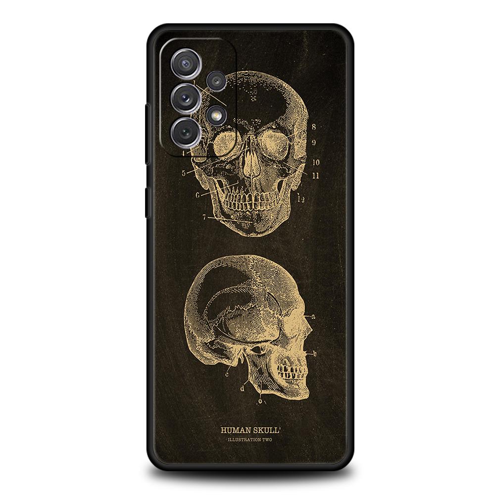 Skeleton Chalkboard Body Heart Case Pro Samsung A24 A12 A14 A32 A50 A70 A20E A20S A10S A22 A30 A40 A34 A54 A42 A52 5G A04s Obal