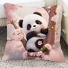 Funda de almohada cuadrada con diseño de Panda, bonitas fundas para cojines de sofá, cojín Lumbar para el hogar