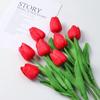 1pcs Bouquet Silicone Artificial Tulip Wedding Home Decoration Bouquet with Stems for Home Wedding Decoration