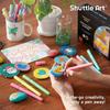 Shuttle Art Acrylmarker-Set Direkttinte Typ Pastellfarbene Stifte mit Pinselspitze Farbmarker Metallische Farben Lichtechte Acrylfarbe Geeignet für und