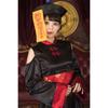 Halloween Zombie Zombie Skeleton Vintage Print Chinese Button Cheongsam Costume Dress Female