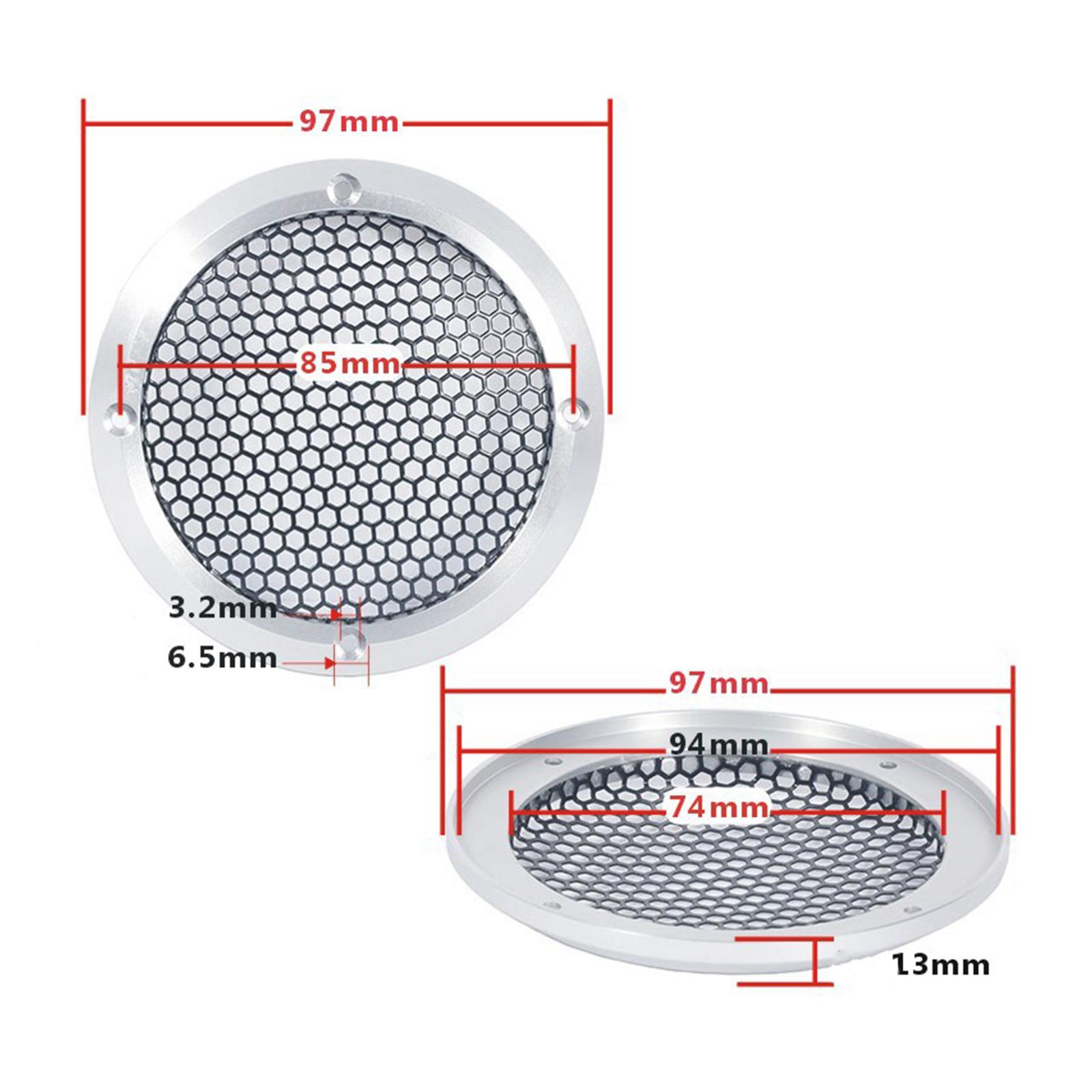 

Car r Grill Cover Guard Protector Metal Sette Decorative Circles для качественной звукоизоляции автомобильных звуков D серебряный