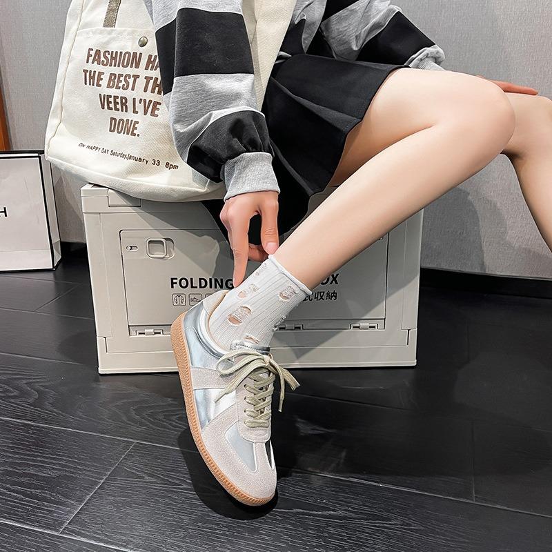 Versatile Casual Color Old Cowhide Casual Sports Women's Board Shoes Classic Retro Single Shoes