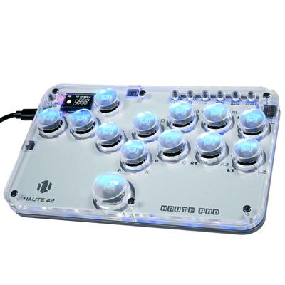 Haute42 Leverless Akekon Ultra Thin All Button Akekon Leverless Controller for PS3 RGB Light DIY Hot Swap Rapid Fire Function Fighting Game Controller